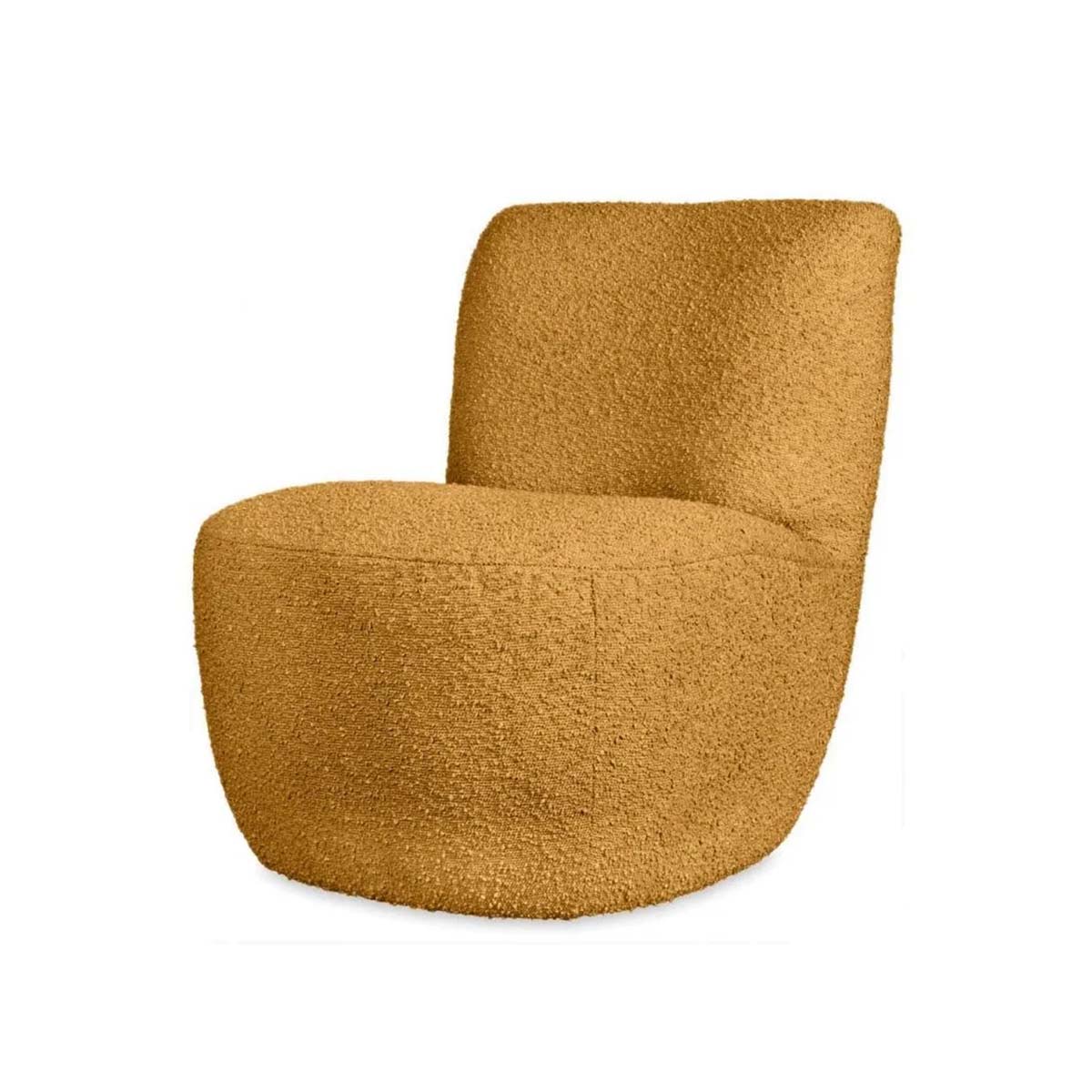 Fauteuil Eve Tissu Bouclette - Ocre