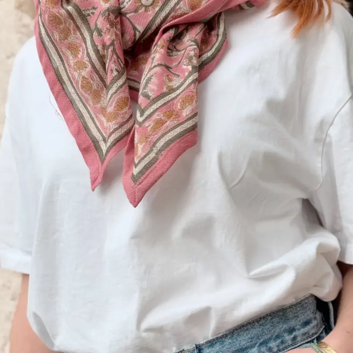 Foulard Laine Cerise 50 cm - Image 2