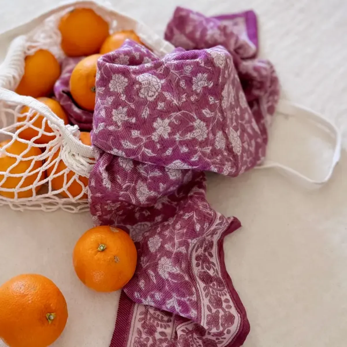 Foulard Laine Lilas 50 cm - Image 2