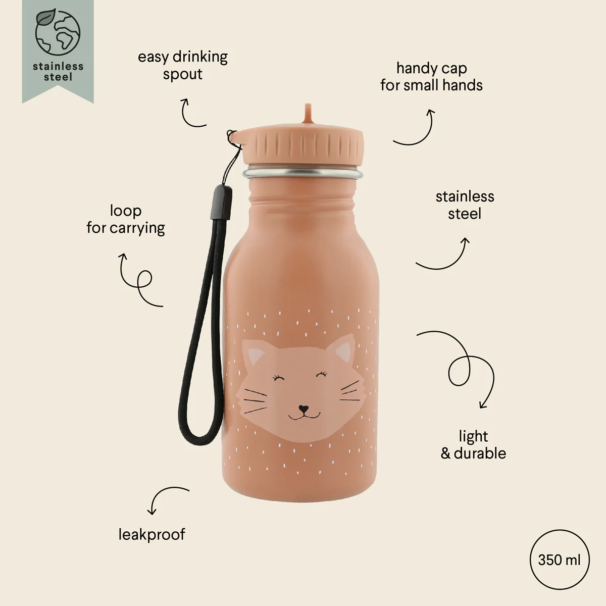 Gourde Mrs. Cat - 350 ml - Image 2