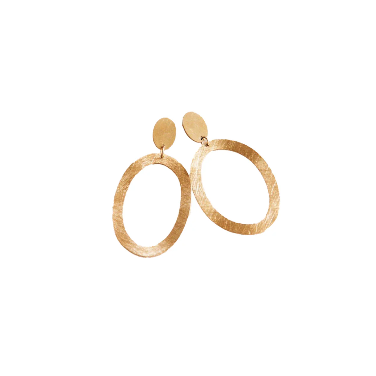 Grandes boucles d'oreilles ovales