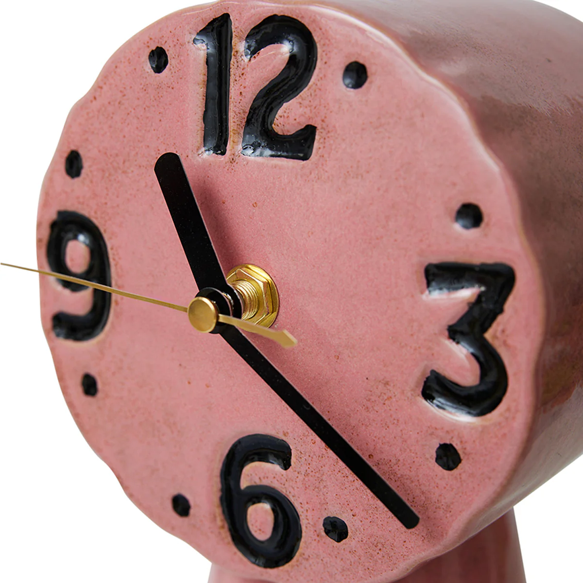 Horloge Rétro en céramique - h 16,2 cm - Rose - Image 4