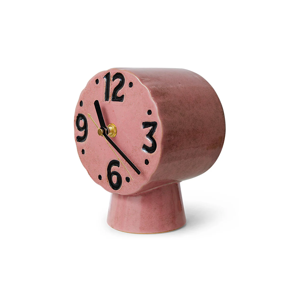 Horloge Rétro en céramique - h 16,2 cm - Rose - Image 5