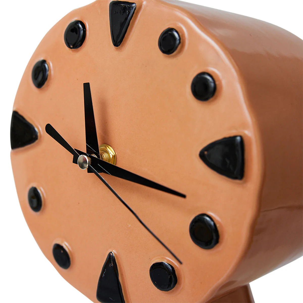 Horloge Rétro en céramique - h 20,8 cm - Pêche - Image 5