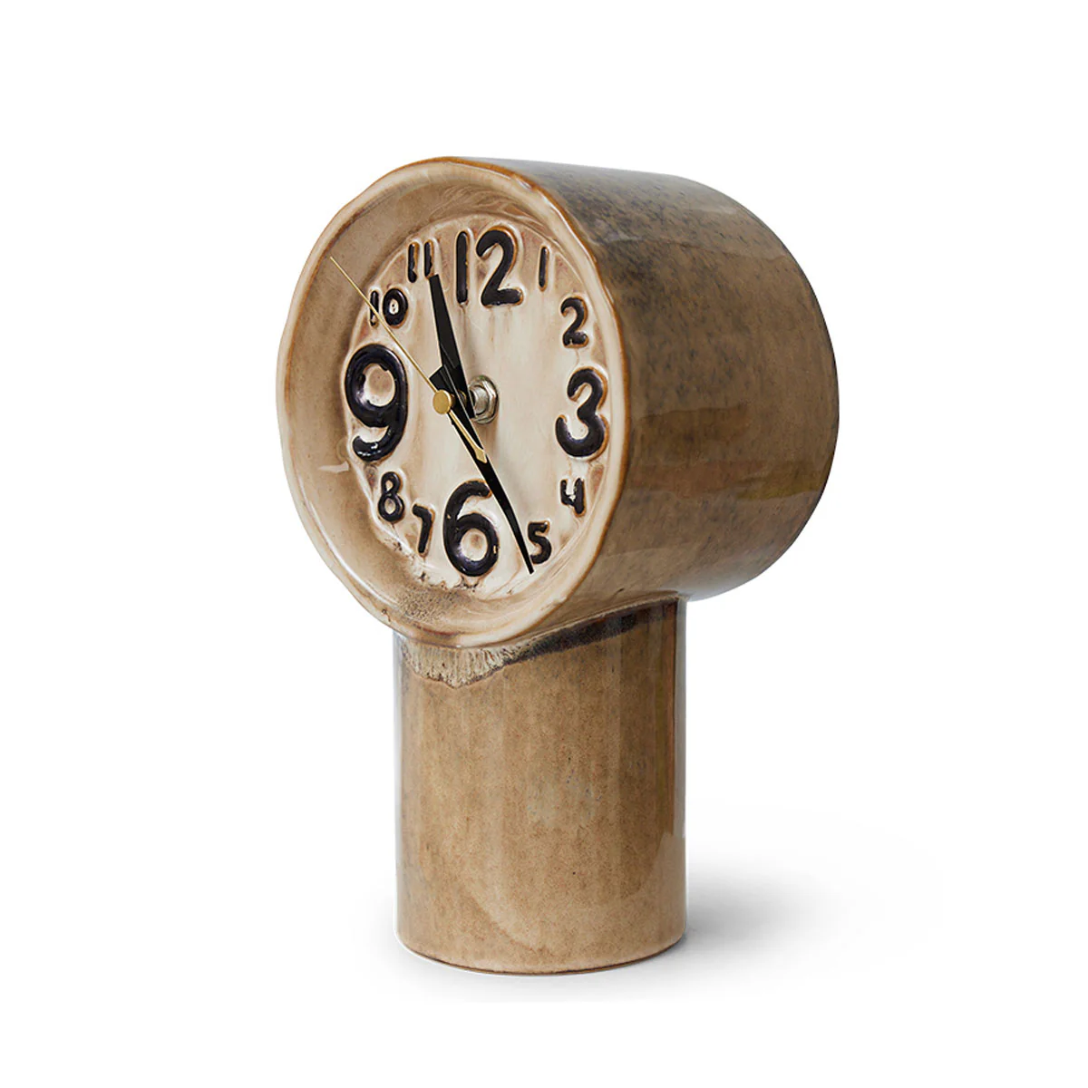 Horloge Rétro en céramique - h 23,5 cm - Crème - Image 5