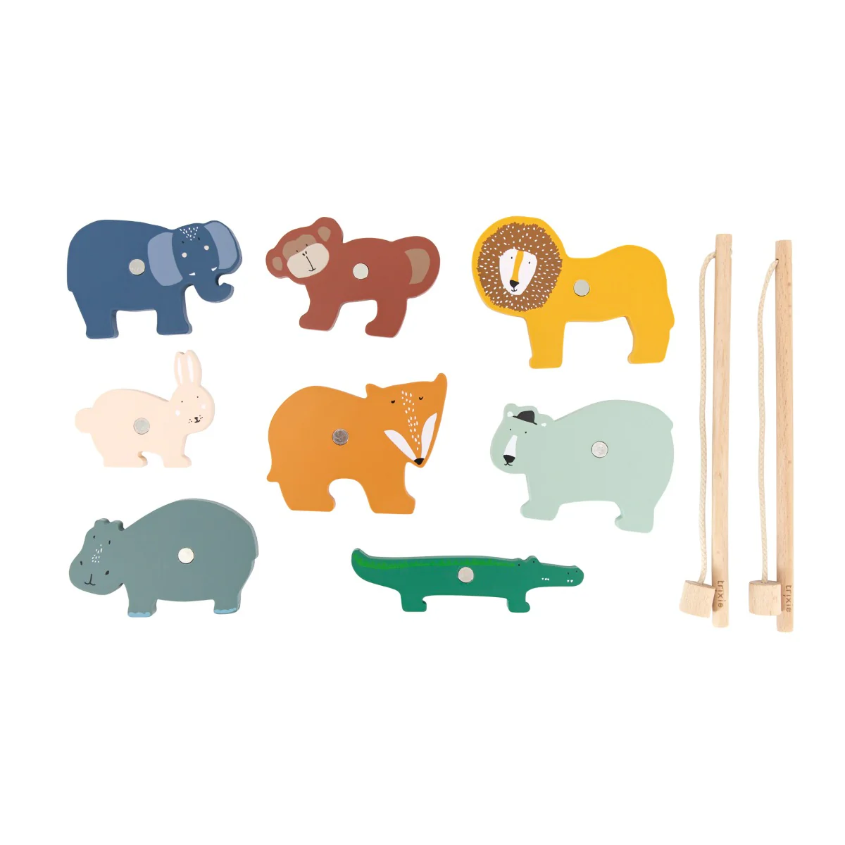 Jeu de pêche Animaux en bois - Image 2