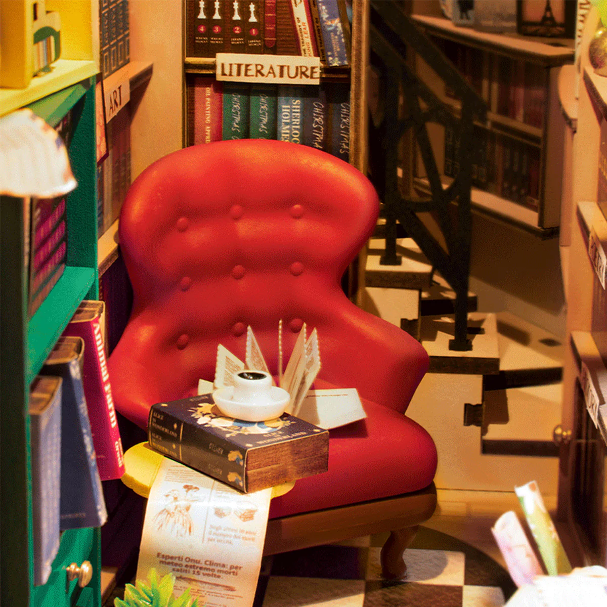 Kit DIY Maison Miniature Shakespeare Bookstore - Image 3
