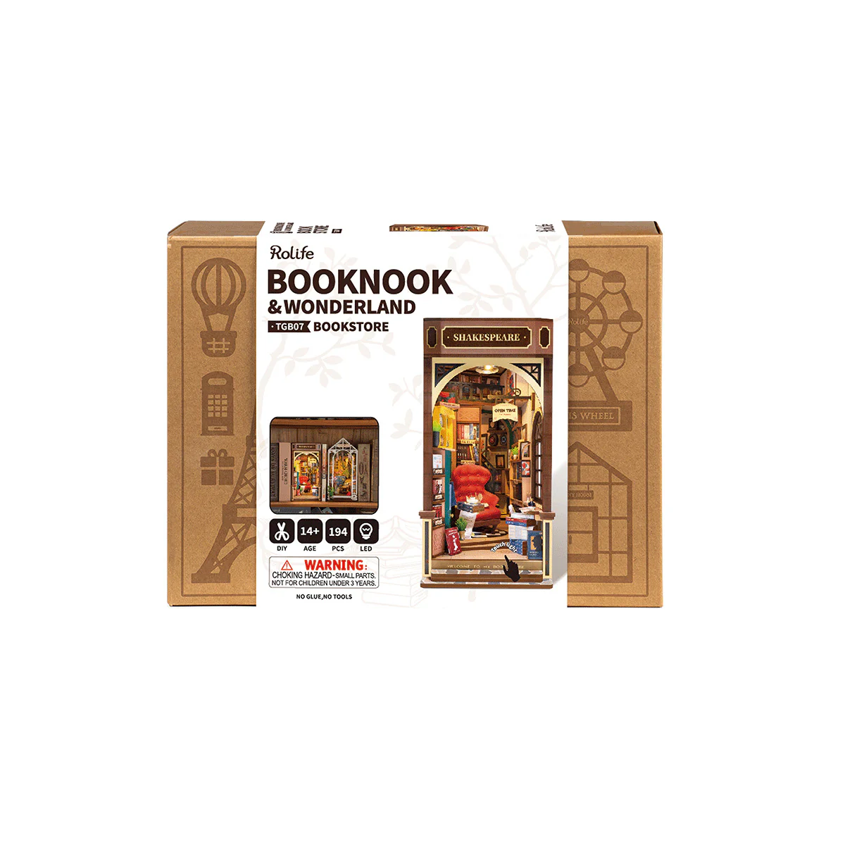 Kit DIY Maison Miniature Shakespeare Bookstore - Image 4