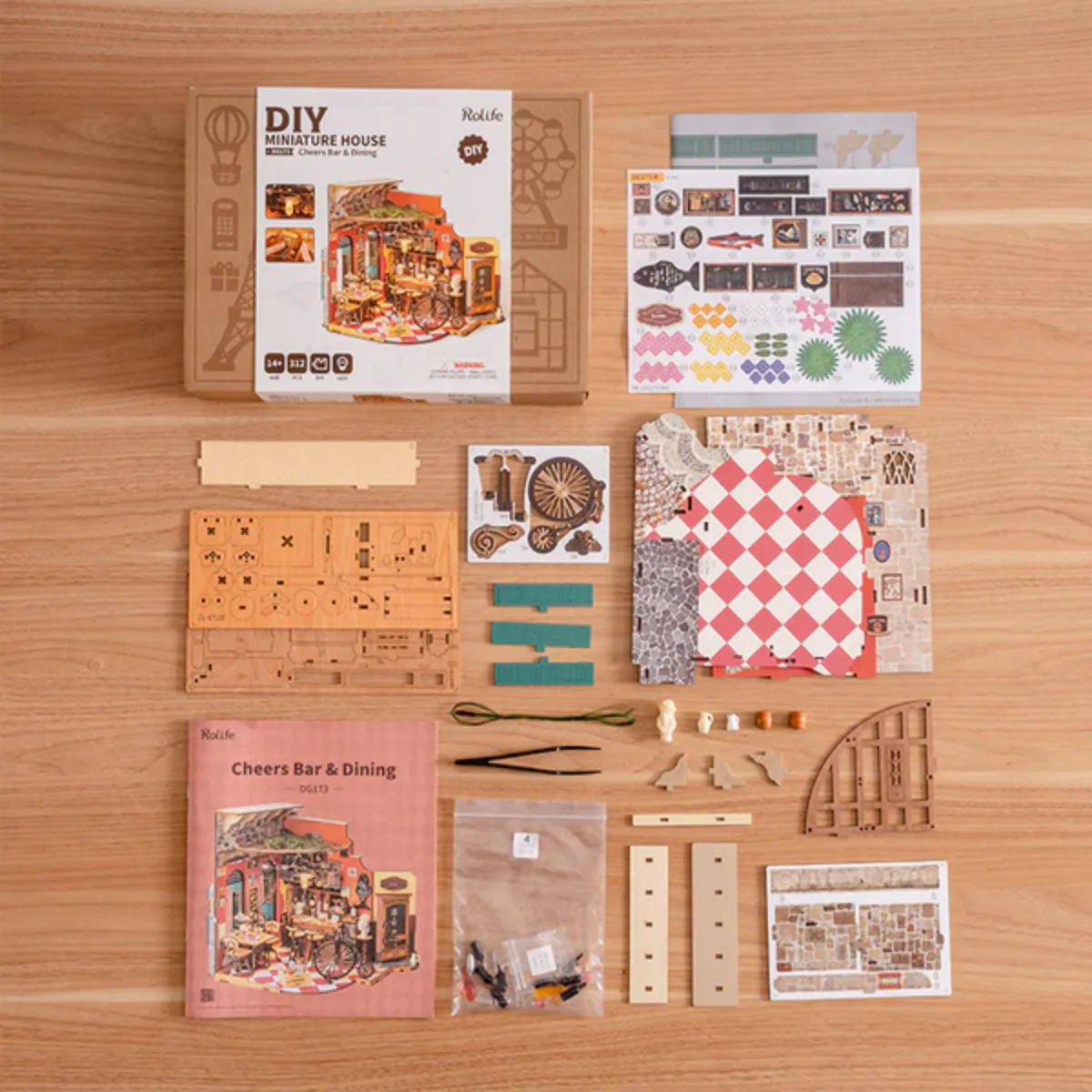Kit Maison Miniature DIY - Cheers Bar Dining - Image 7