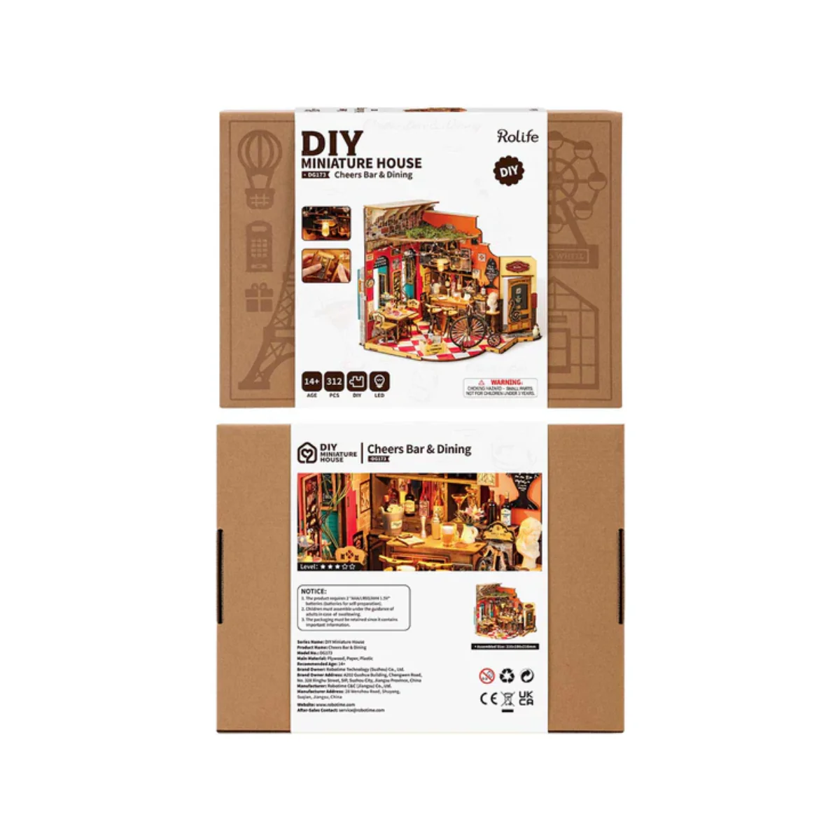 Kit Maison Miniature DIY - Cheers Bar Dining - Image 8
