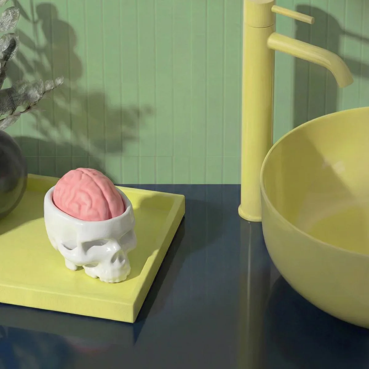 Kit Porte-savon & Savon Crâne - Brain wash - Image 3