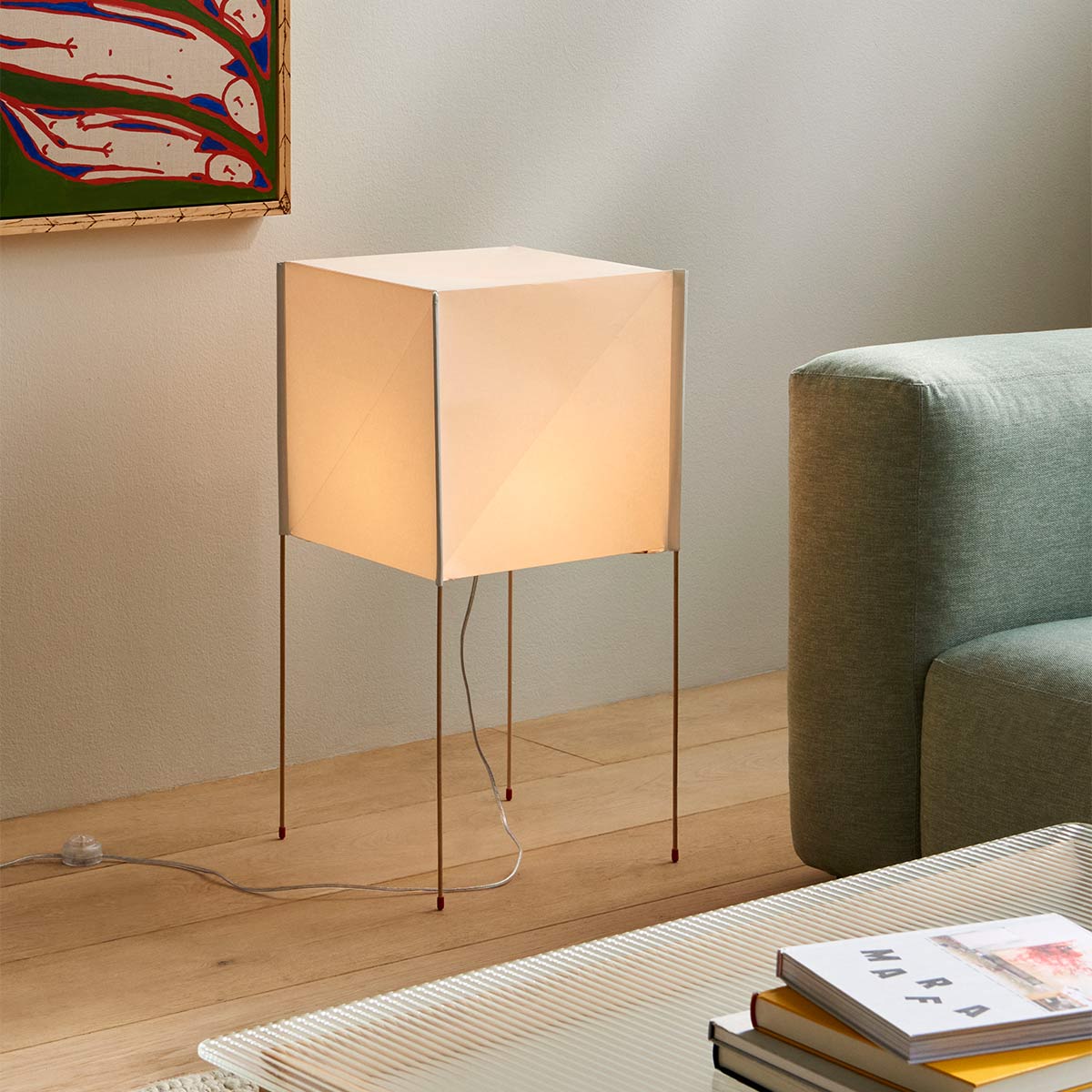 Lampadaire Paper Cube - 36 x 36 x h 74 cm - Image 4