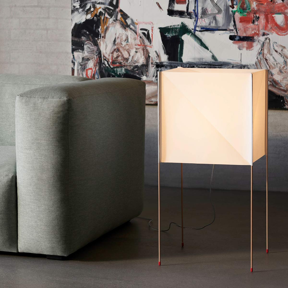 Lampadaire Paper Cube - 36 x 36 x h 74 cm - Image 5