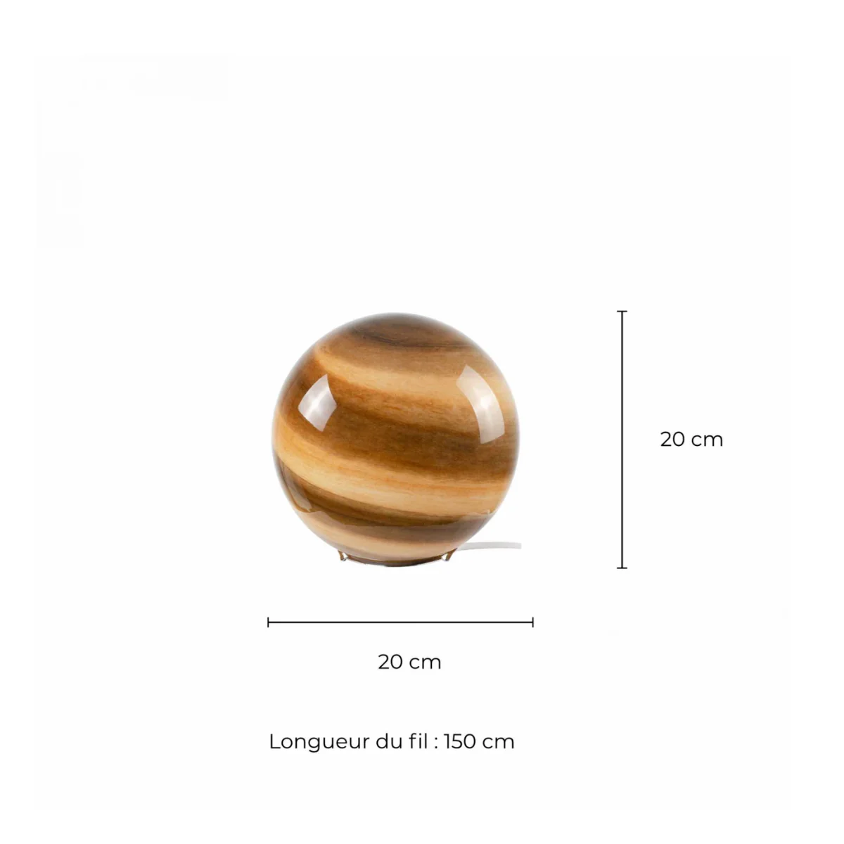 Lampe à poser en verre soufflé - Astrolis PM 20cm - Image 11