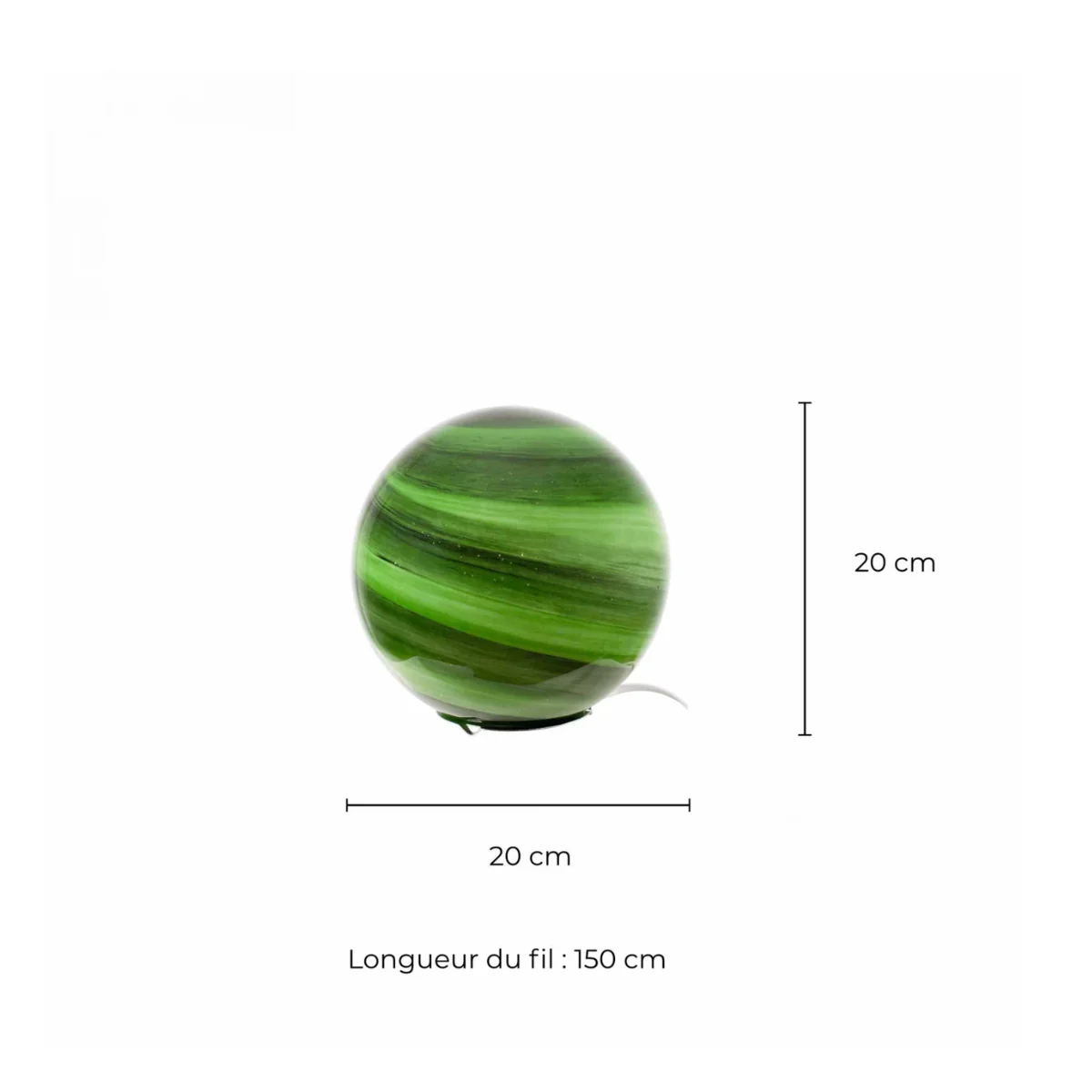 Lampe à poser en verre soufflé - Astrolis PM 20cm - Image 6