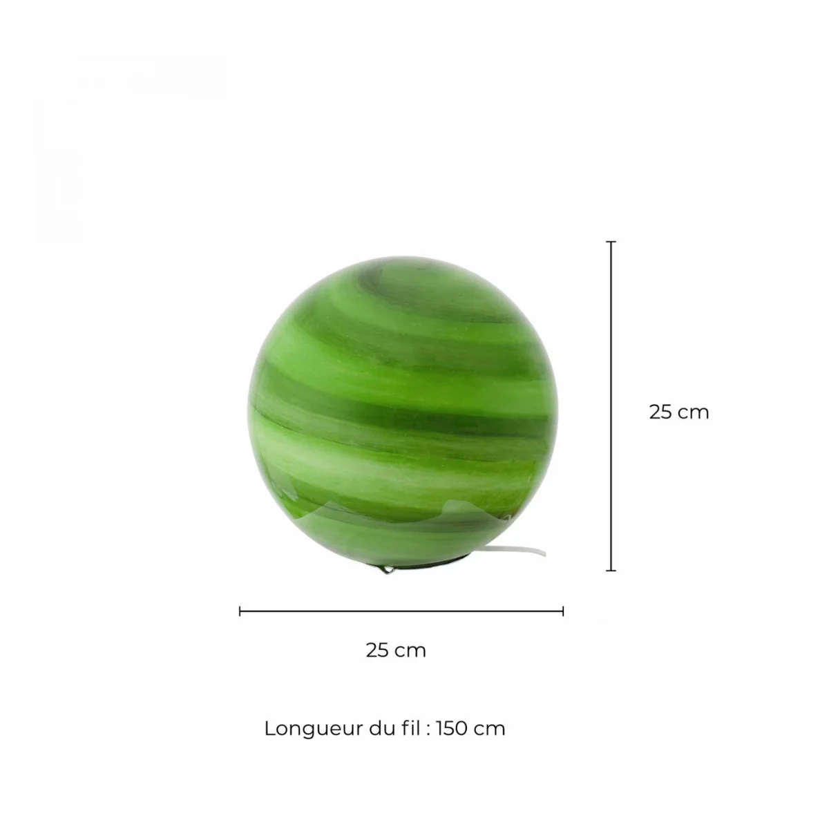 Lampe à poser en verre soufflé - Astrolis GM 25cm - Image 12