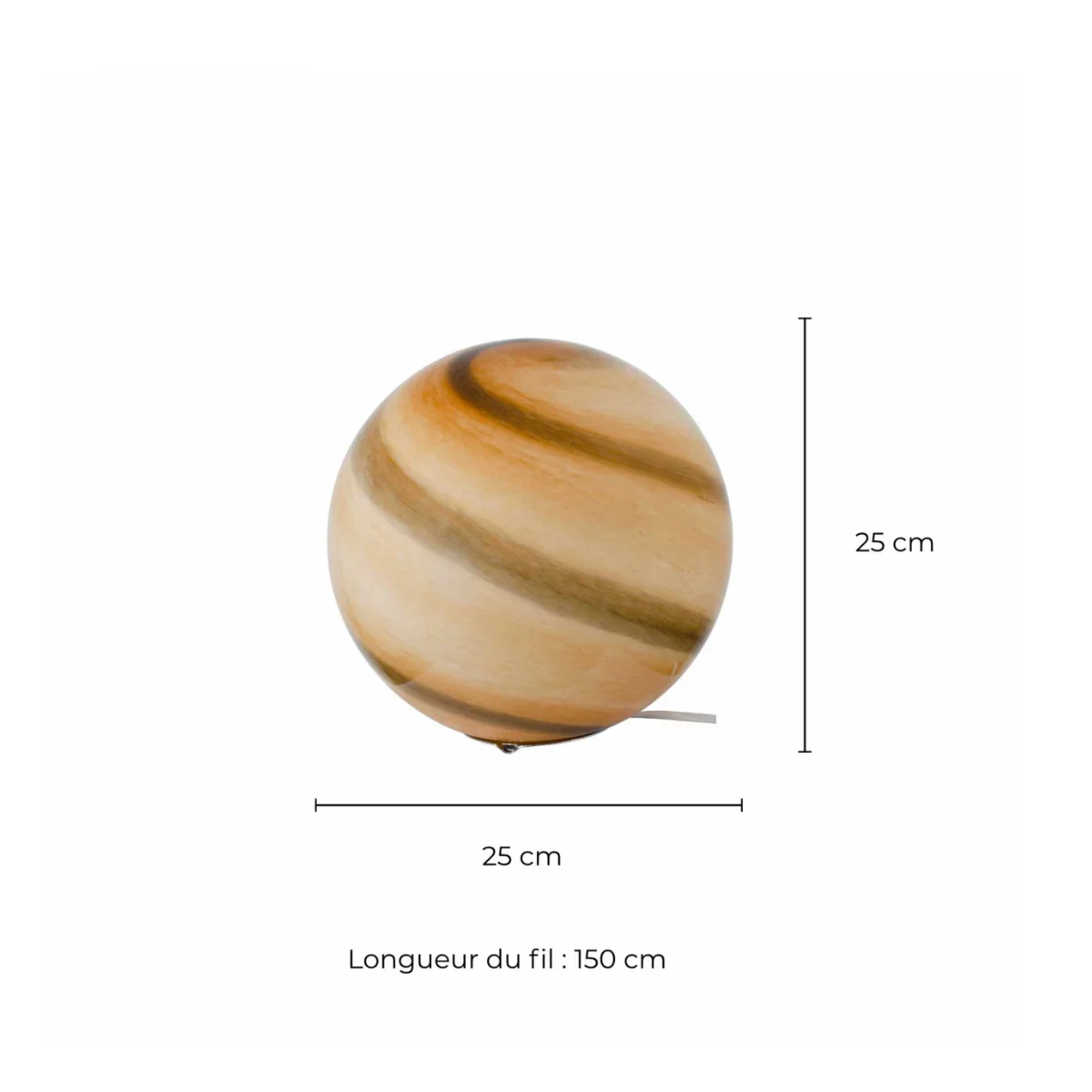 Lampe à poser en verre soufflé - Astrolis GM 25cm - Image 6