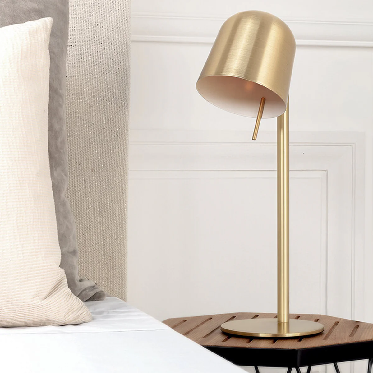 Lampe de Table Ho en Acier Peint - 43 x 20 x 15 cm - Laiton - Image 2