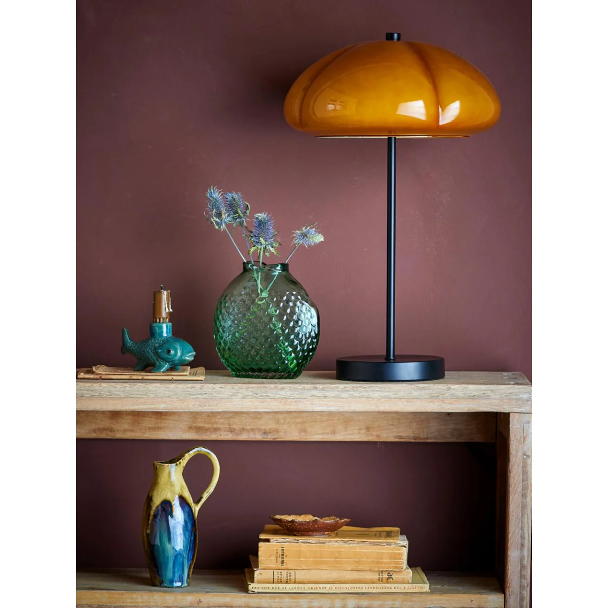 Lampe de table Kinoko - Jaune Métal - Image 4