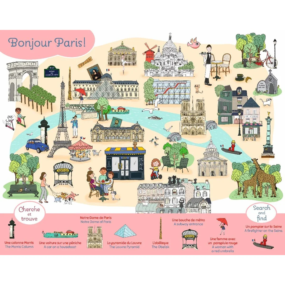 Livre éducatif Paris le Cherche et Trouve - Version Bilingue - Image 3