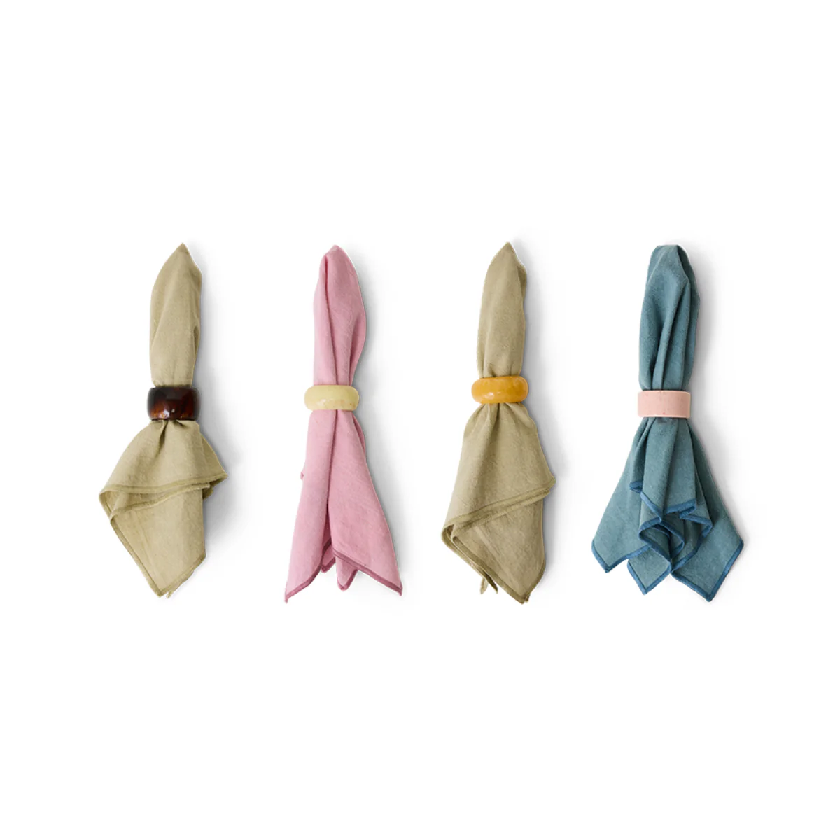 Lot de 4 ronds de serviette Sunrise - Image 2