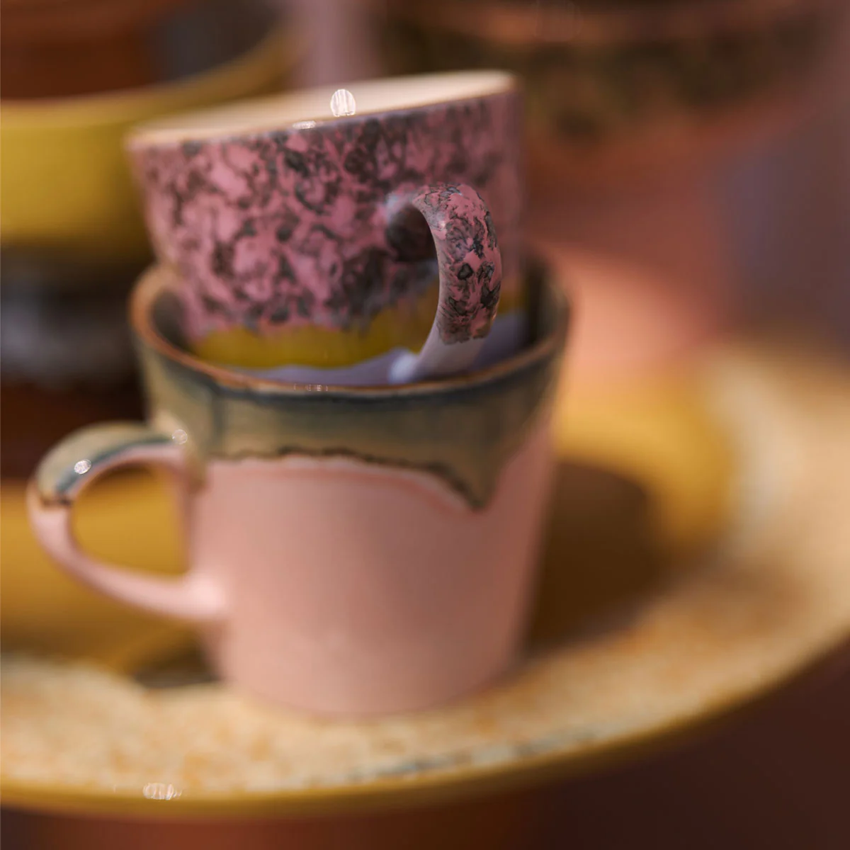 Lot de 4 Tasses à Café Americans Radiant 70's - 11,5 cm x 8,5 cm - Image 2