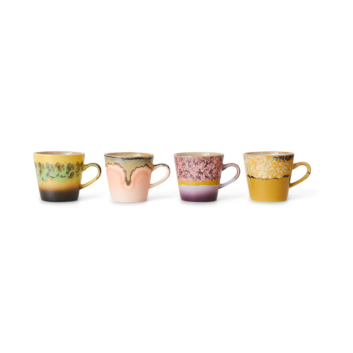 Lot de 4 Tasses à Café Americans Radiant 70's - 11,5 cm x 8,5 cm - Image 4