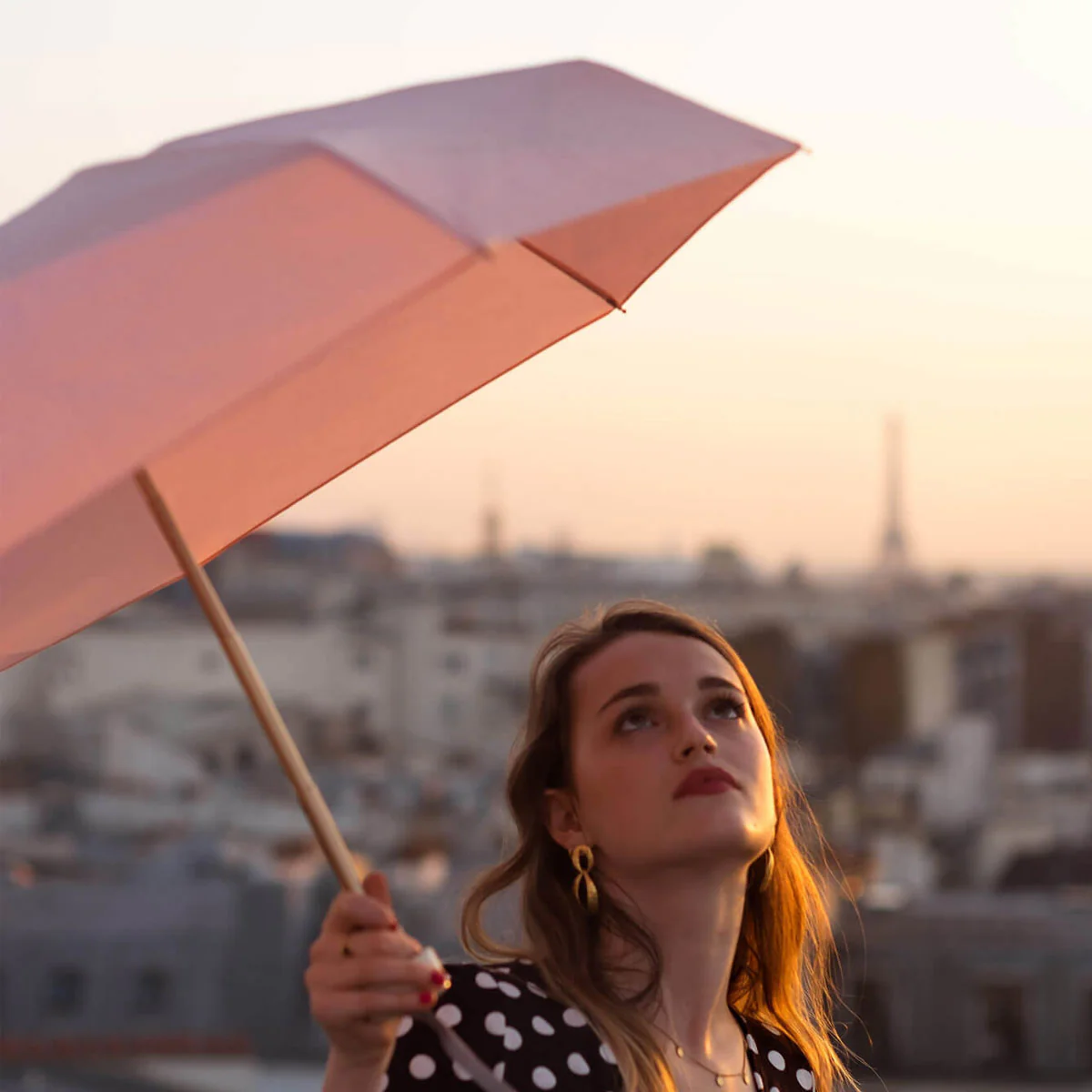 Mini Parapluie Madelaine - Rose pâle - Image 2