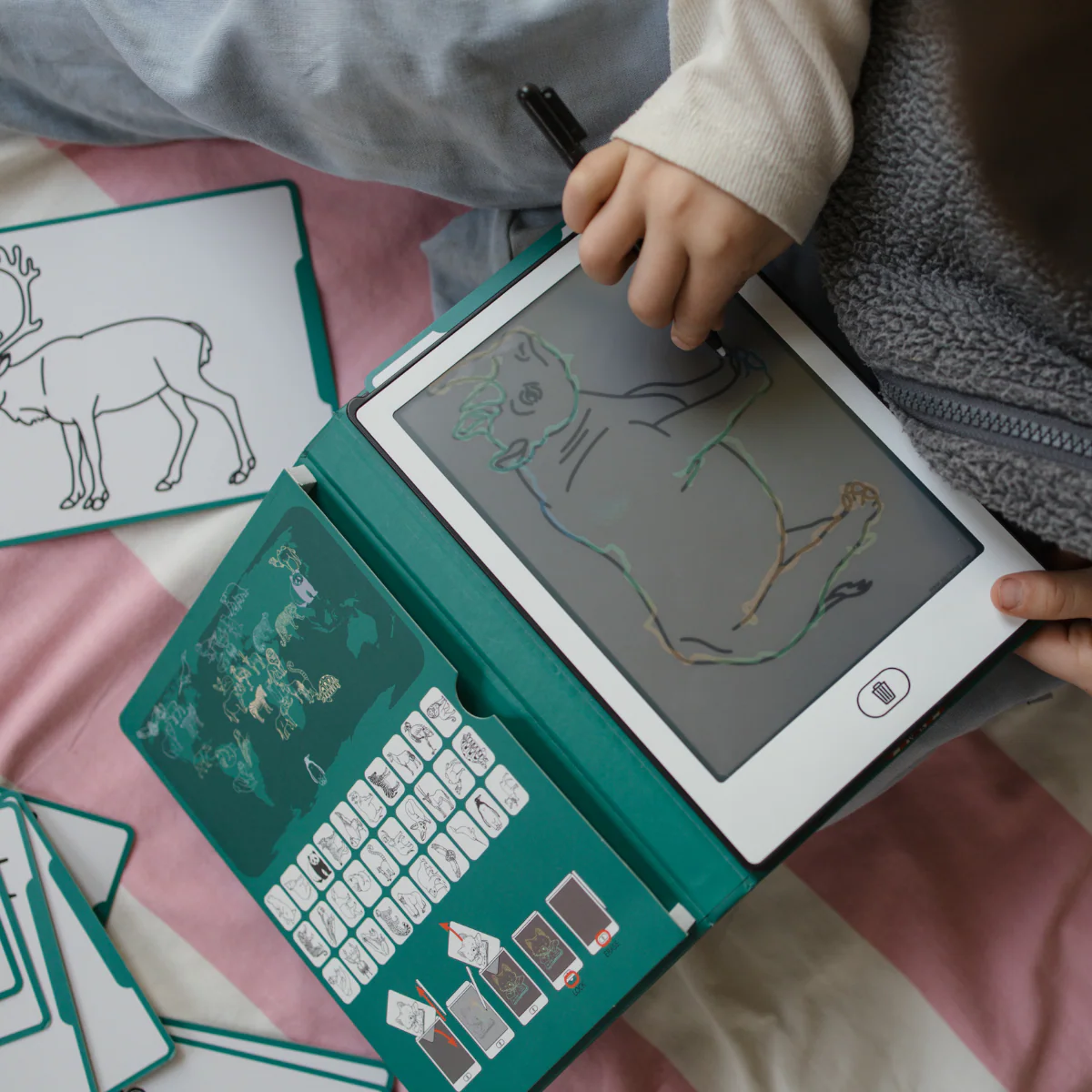 Mini Tablette à Dessin Kidydraw 30 Animaux autour du monde - Image 3