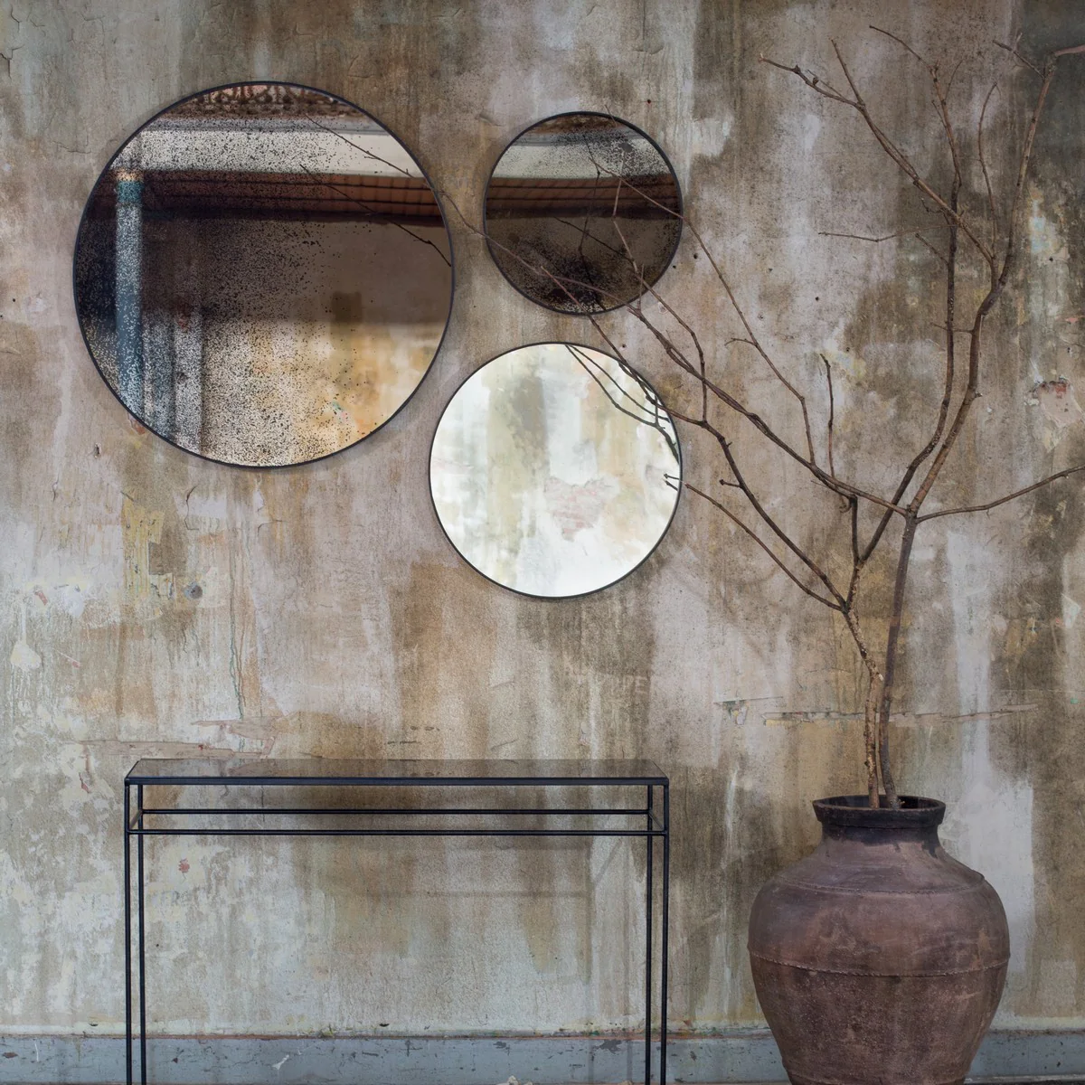 Miroir vieilli - Ø 61 cm - Image 3