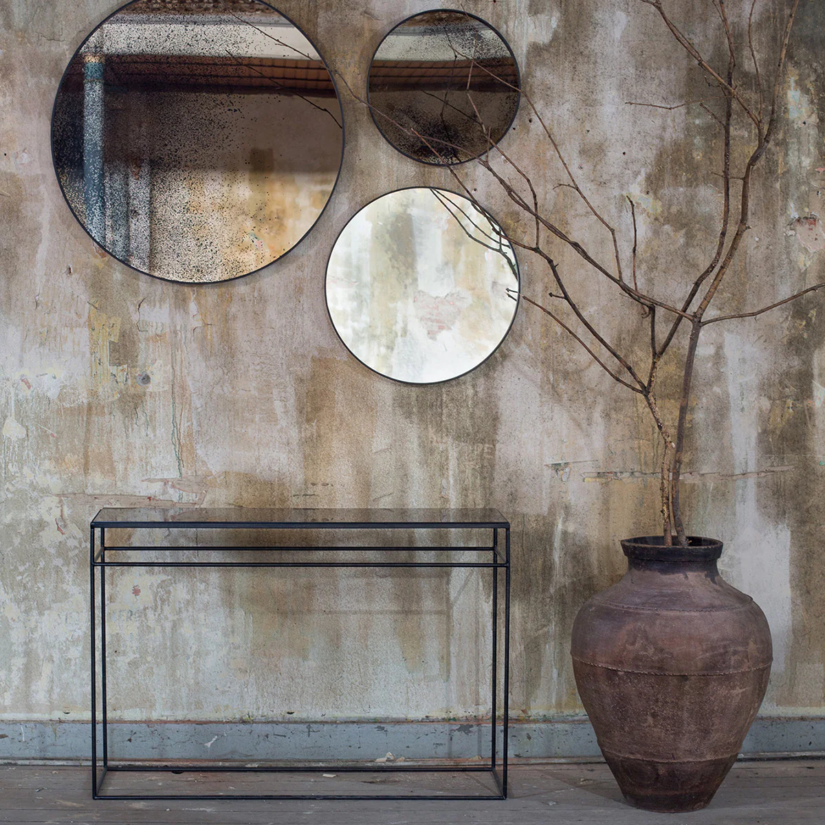 Miroir vieilli - Ø 92 cm - Image 3