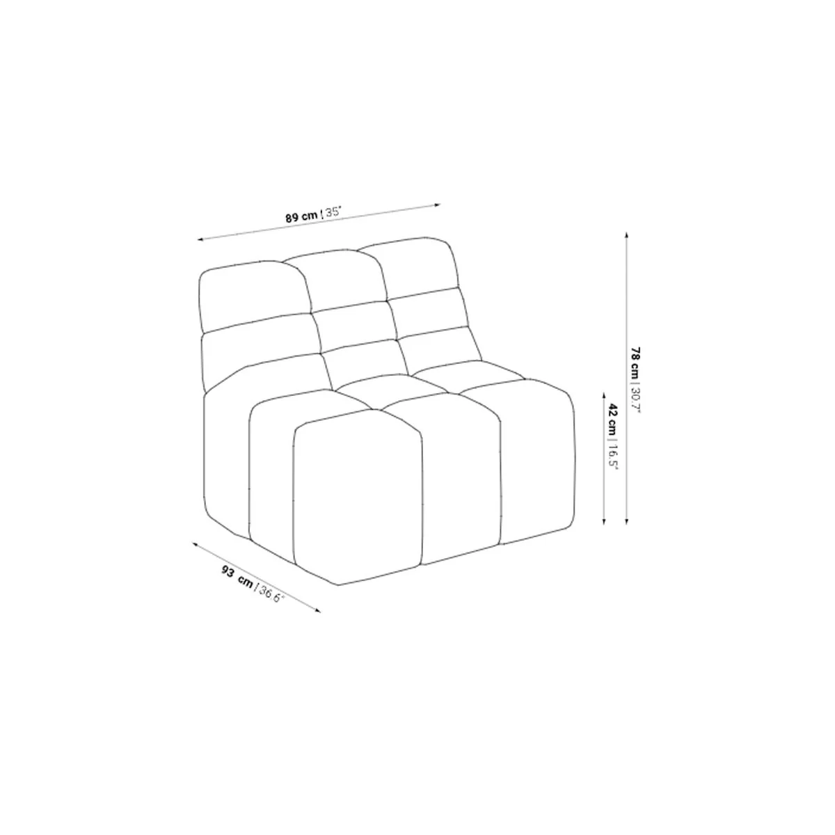 Module Canapé Chopin 1 place - Image 3