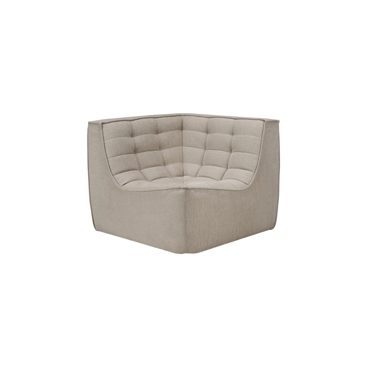 Module d'angle canapé N701 - écru tissu éco