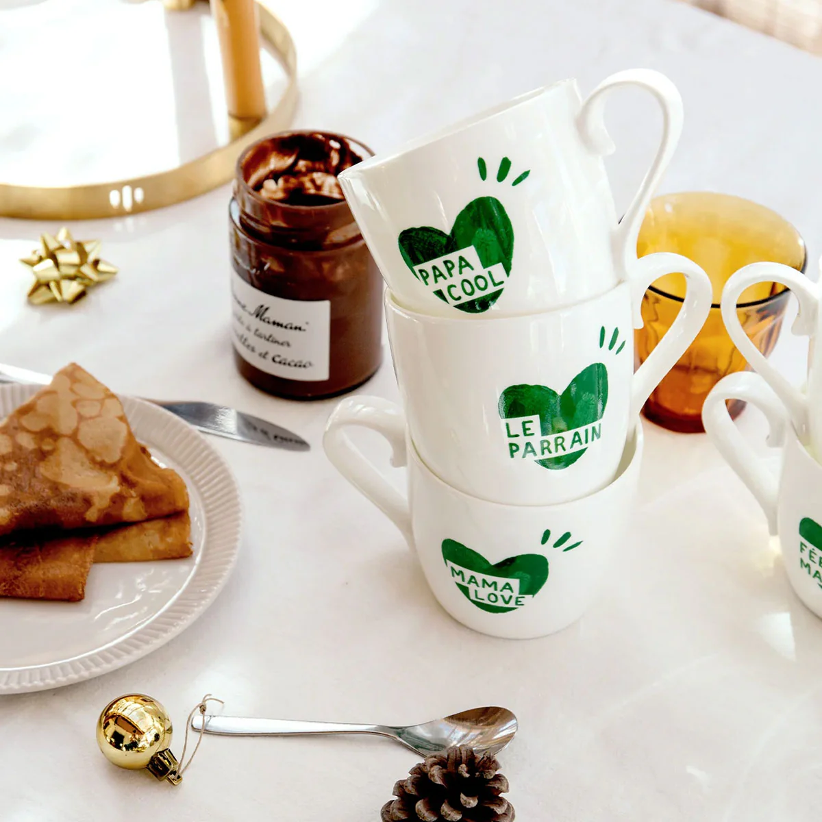 Mug Coeur Mamie Chérie - Vert Sapin - Image 3