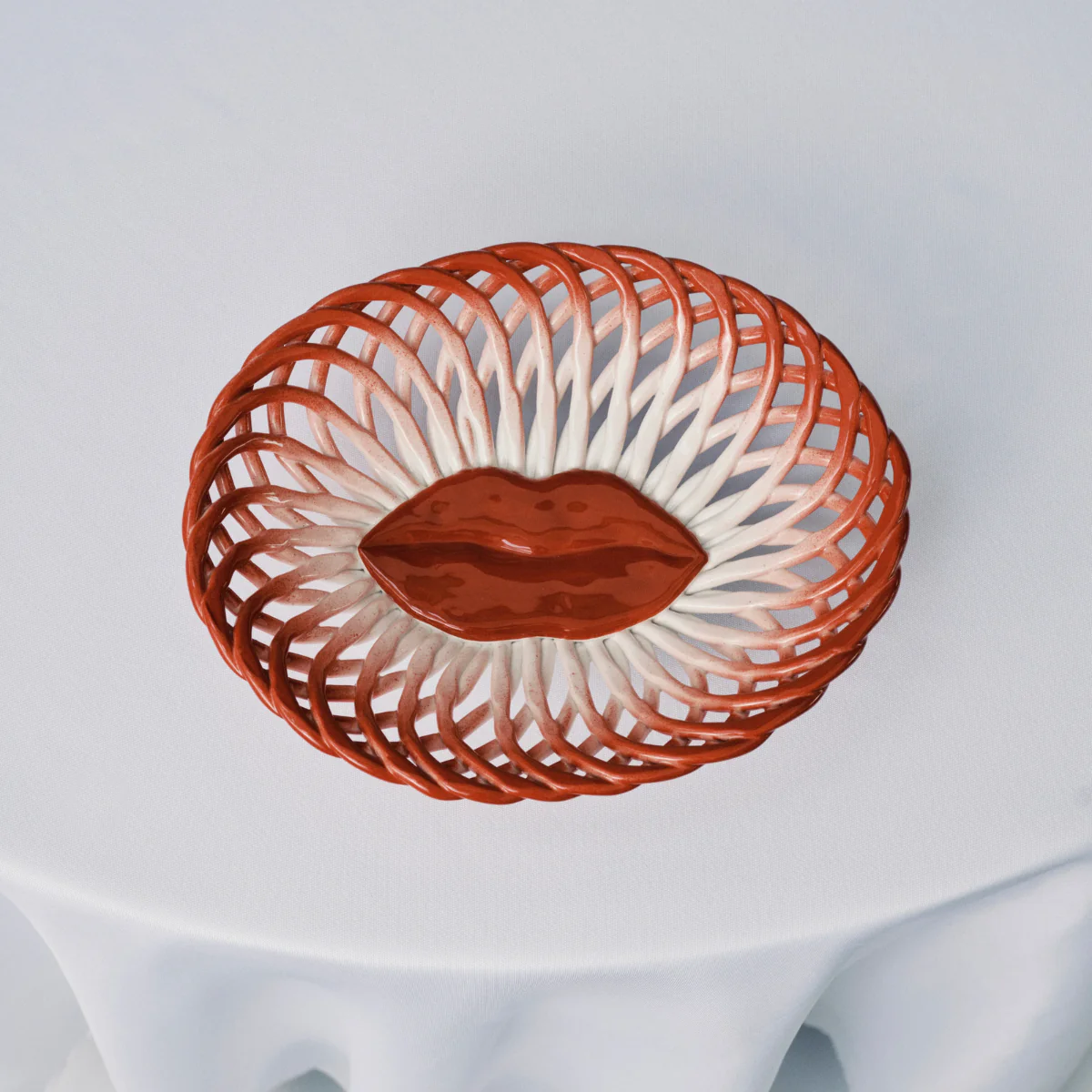 Panier Salvador - Rouge / Blanc - Image 2