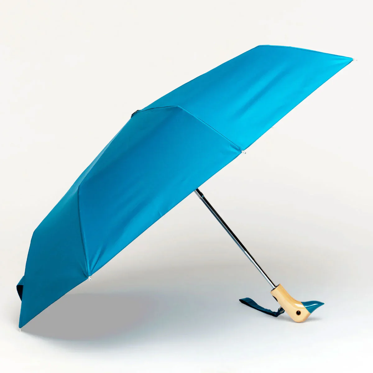 Parapluie à manche Tête de Canard - Bleu Sarcelle - Image 4