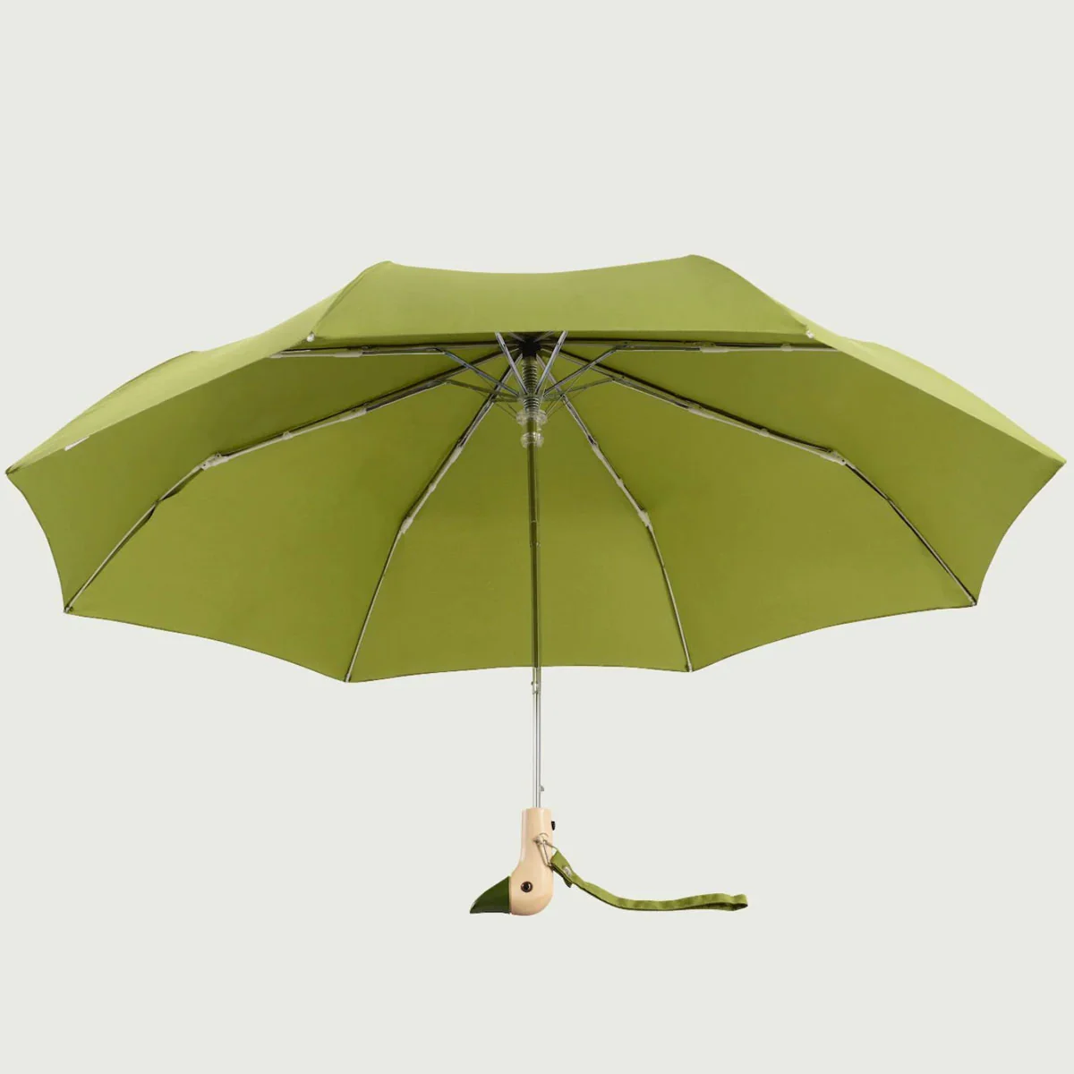 Parapluie à manche Tête de Canard - Olive - Image 5