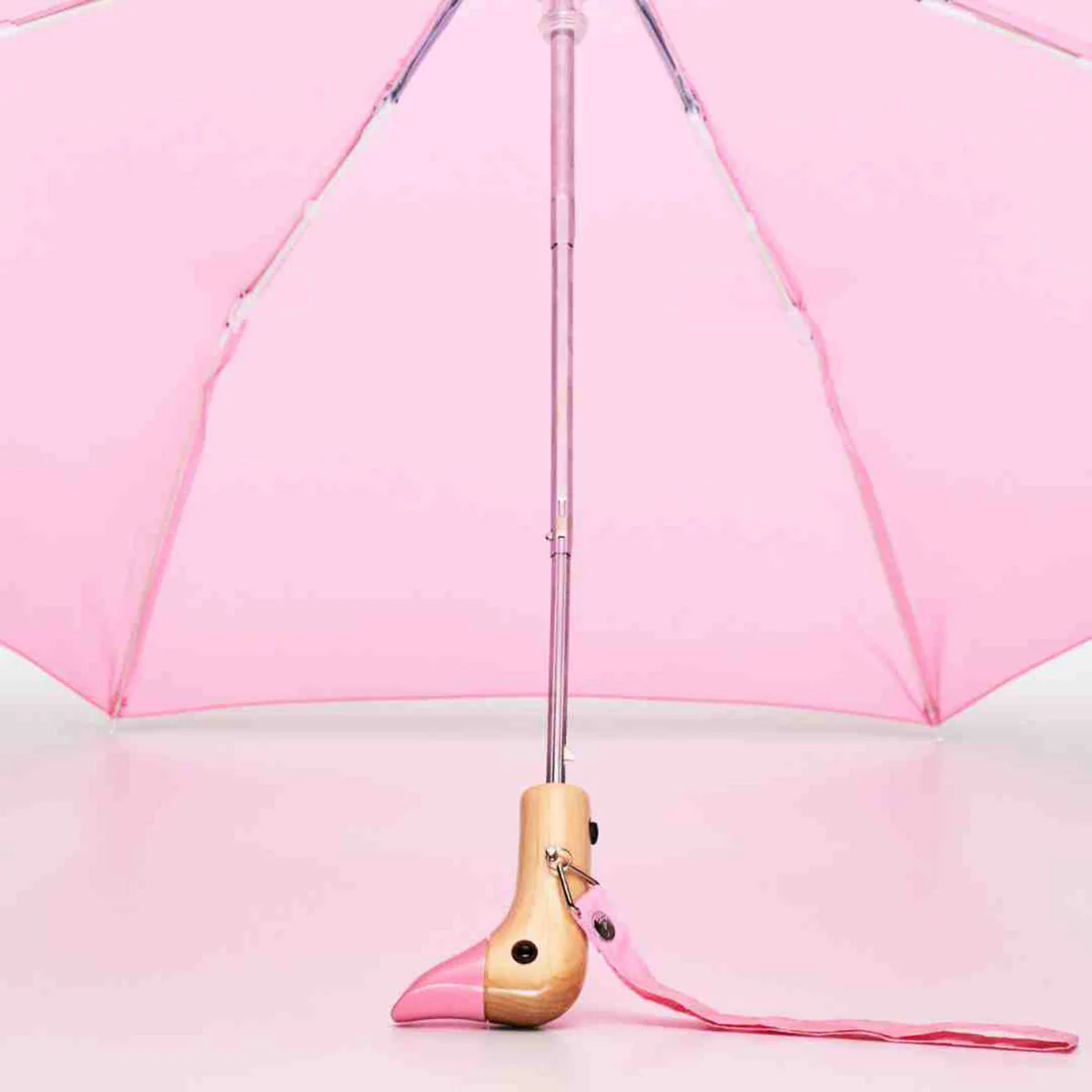 Parapluie à manche Tête de Canard - Rose - Image 3