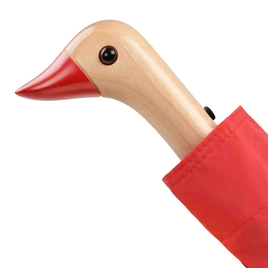 Parapluie à manche Tête de Canard - Rouge - Image 5