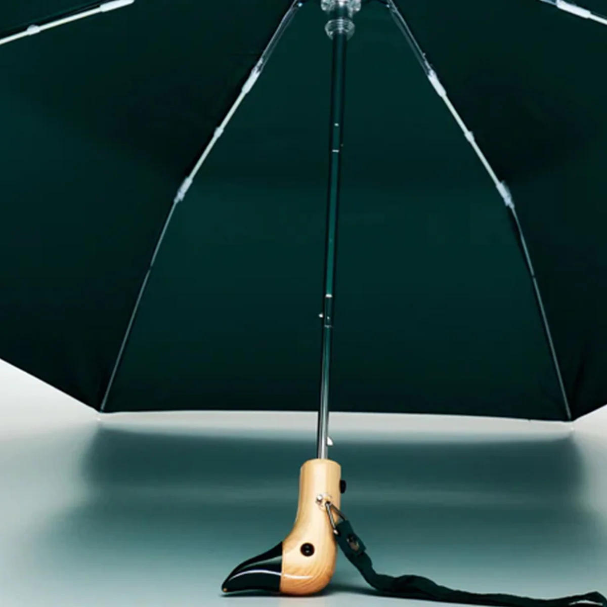 Parapluie à manche Tête de Canard - Vert forêt - Image 3