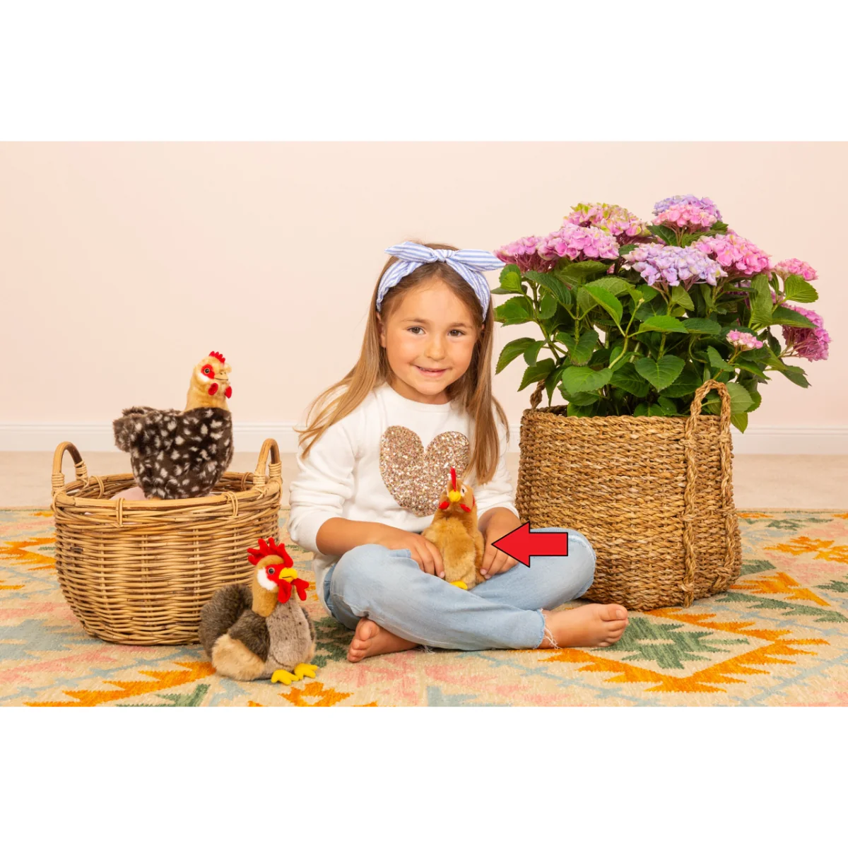 Peluche Poule marron - Image 2