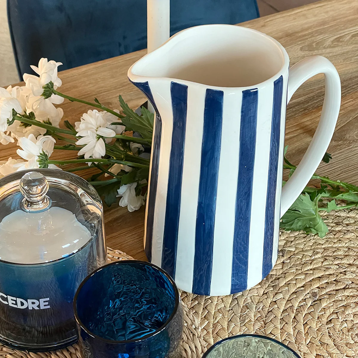Pichet Rayure Bleu - Image 3