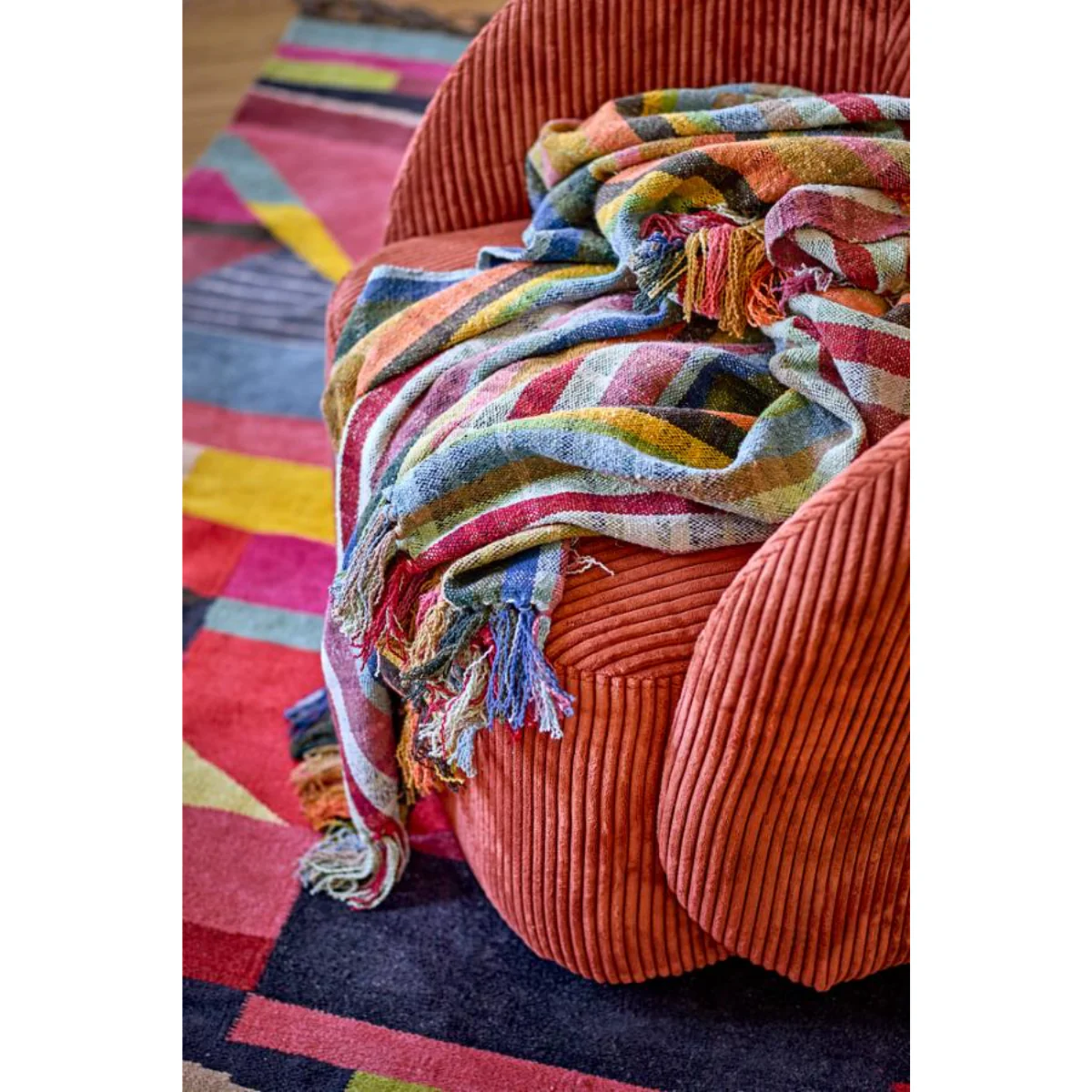 Plaid Dalmine Elmy Multicolore recyclé - Image 3