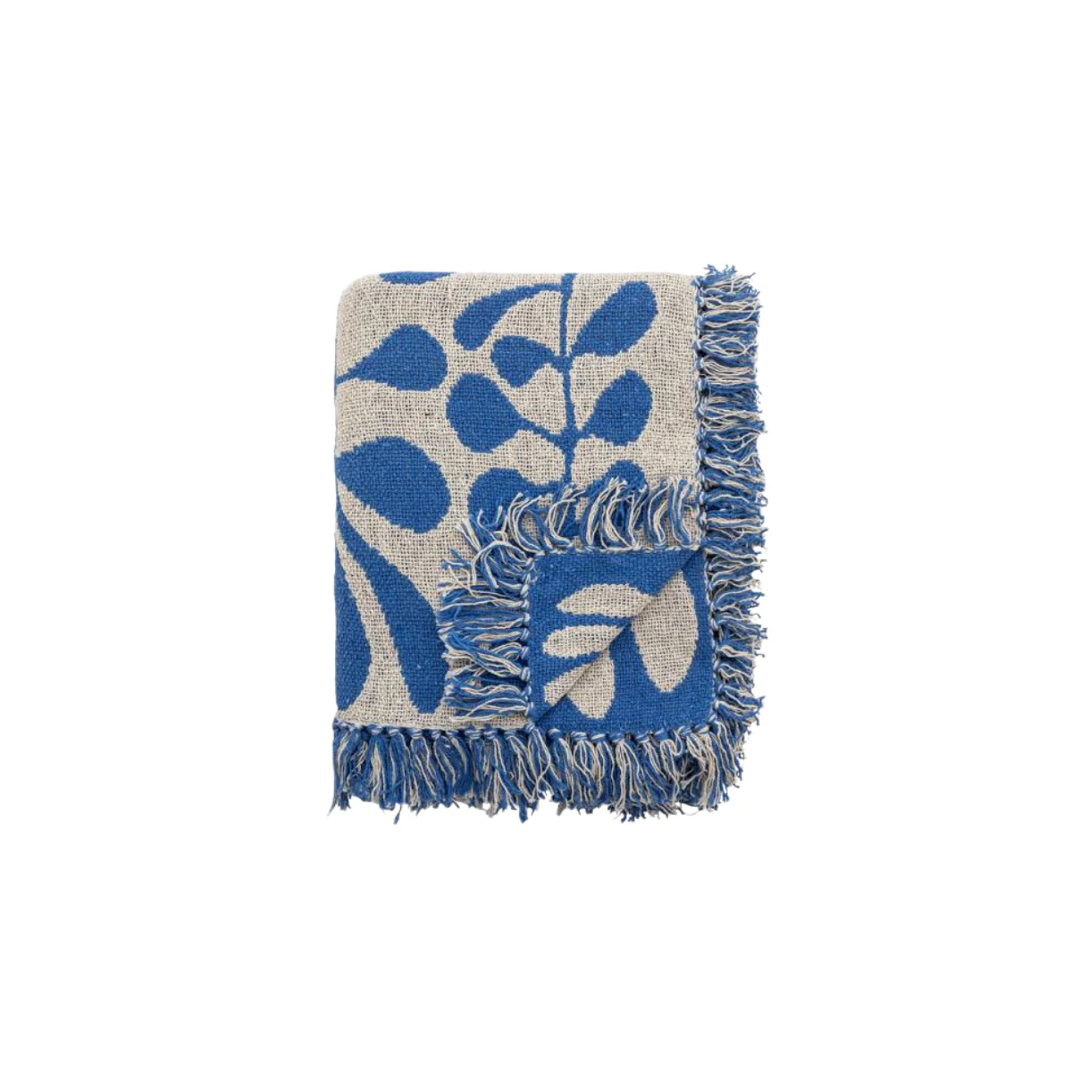Plaid Nevine Blue Coton recyclé