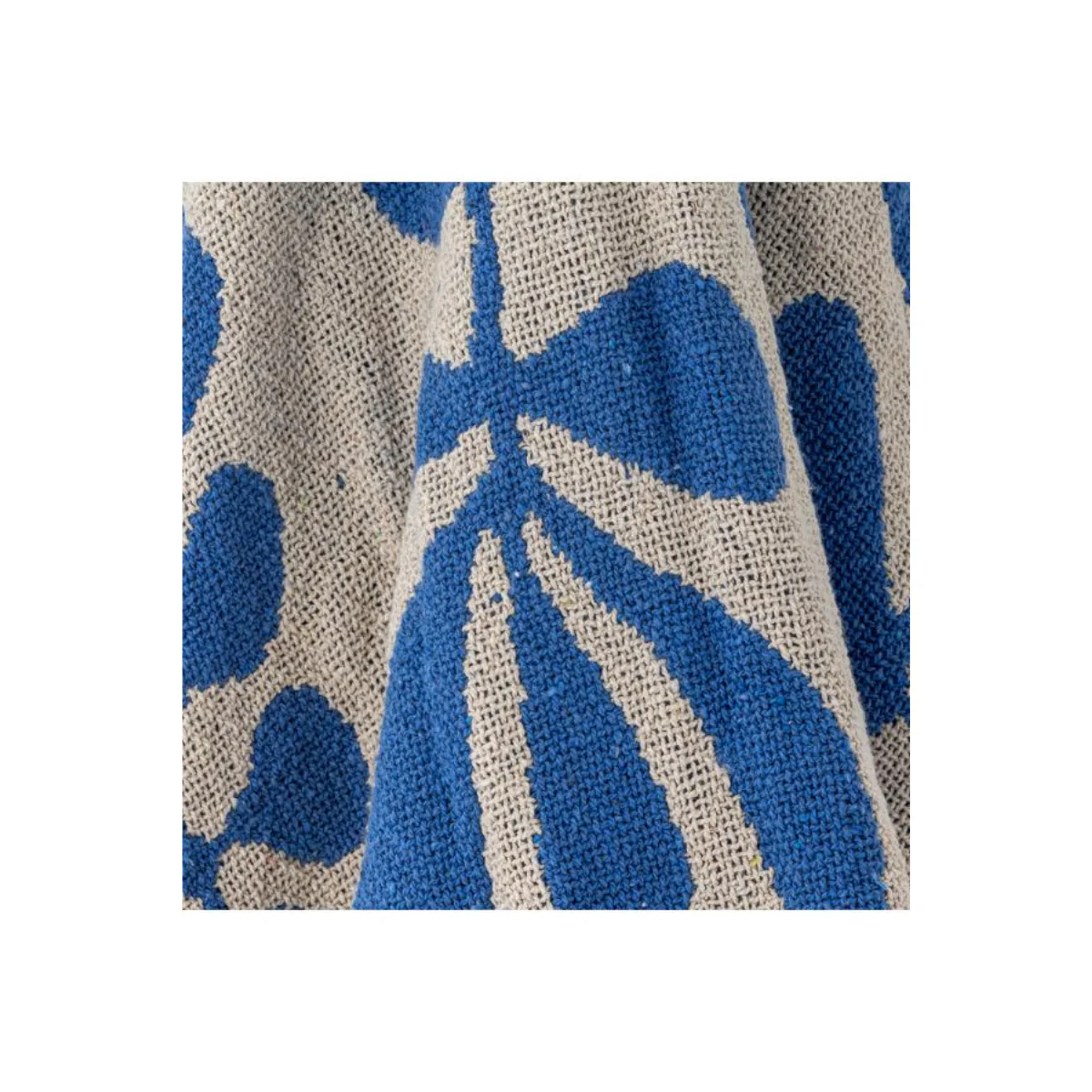 Plaid Nevine Blue Coton recyclé - Image 3