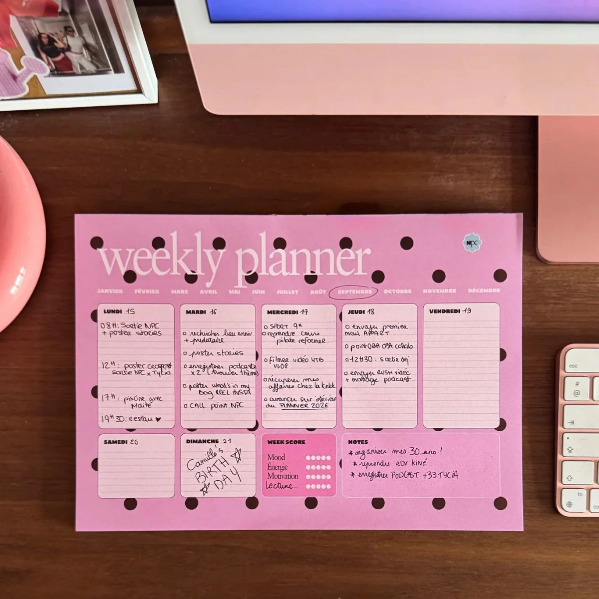 Planificateur de bureau No Procrastination Club - Tycia - Image 2