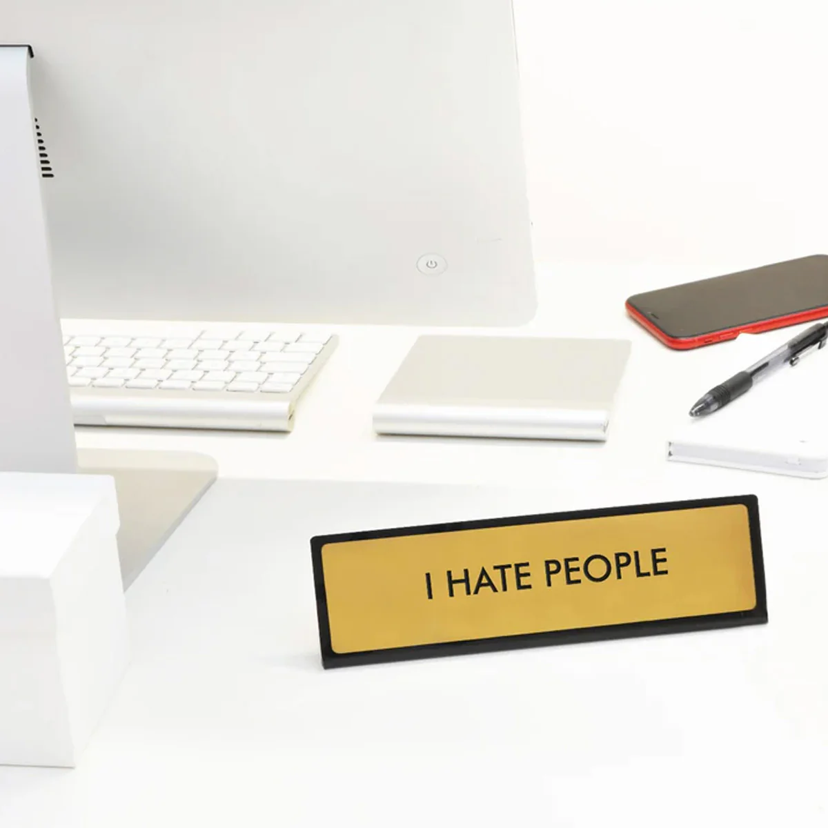 Plaque De Bureau I hate people - Image 2