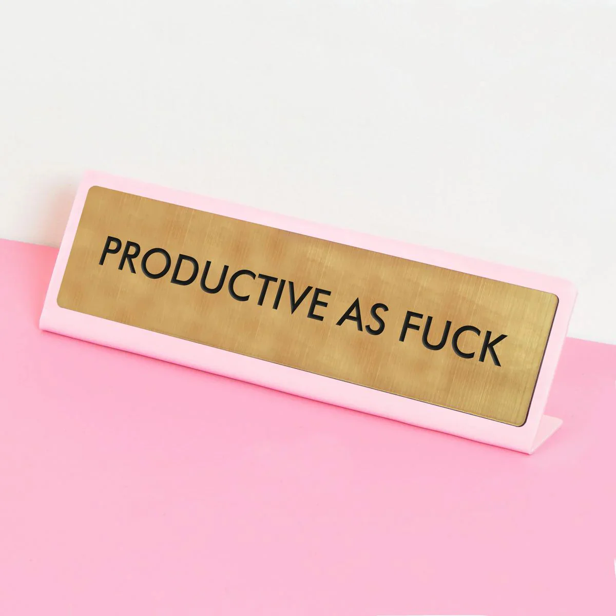 Plaque De Bureau Productive as fuck - Image 2
