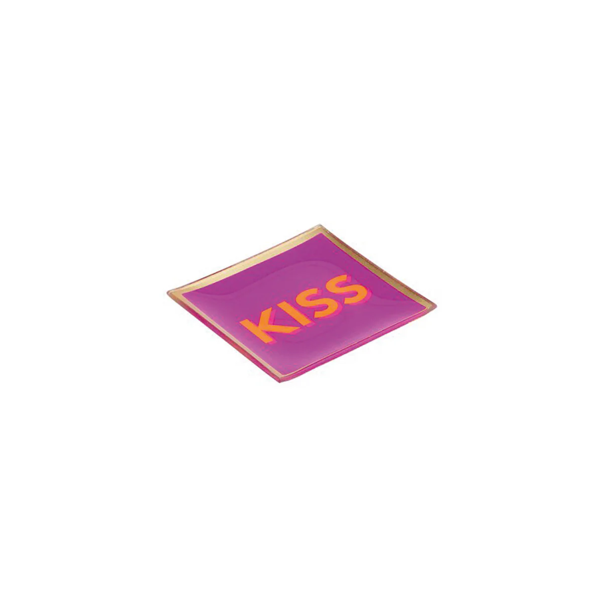 Plateau Carré S - Kiss - Fuchsia - 10 x 10 cm - Image 2