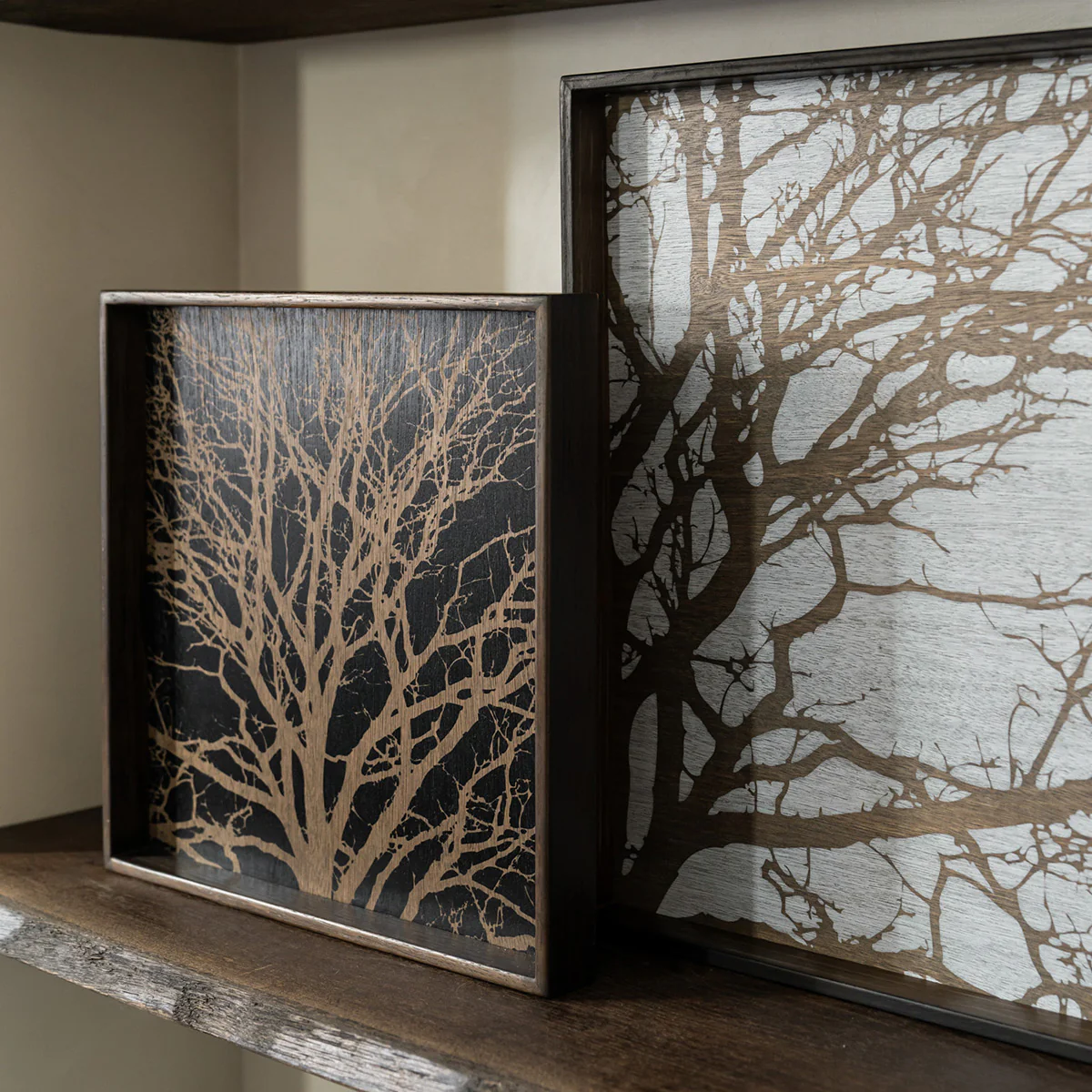 Plateau en bois Black Slice - Marron - Image 3